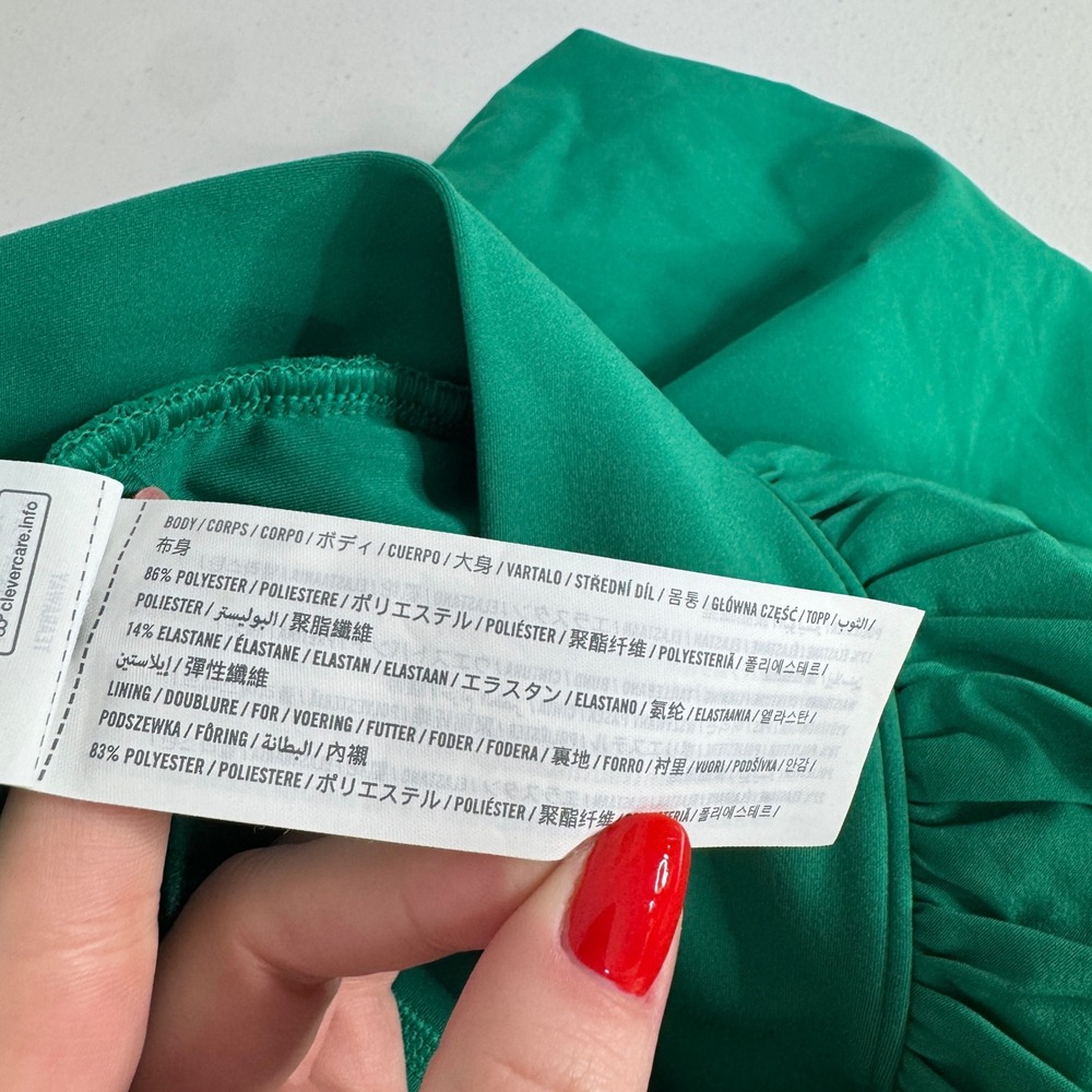 YPB Abercrombie Bubble Hem Mini Skirt Womens XL Green Tennis Golf Preppy Skort - Picture 10 of 11